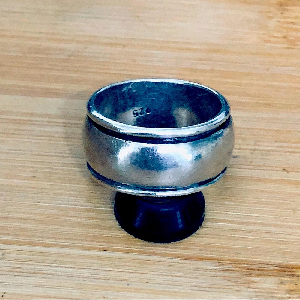 $87  Vintage Estate Spinner Ring  Sterling Silver  13.7 Grams Size 10 Marked 925